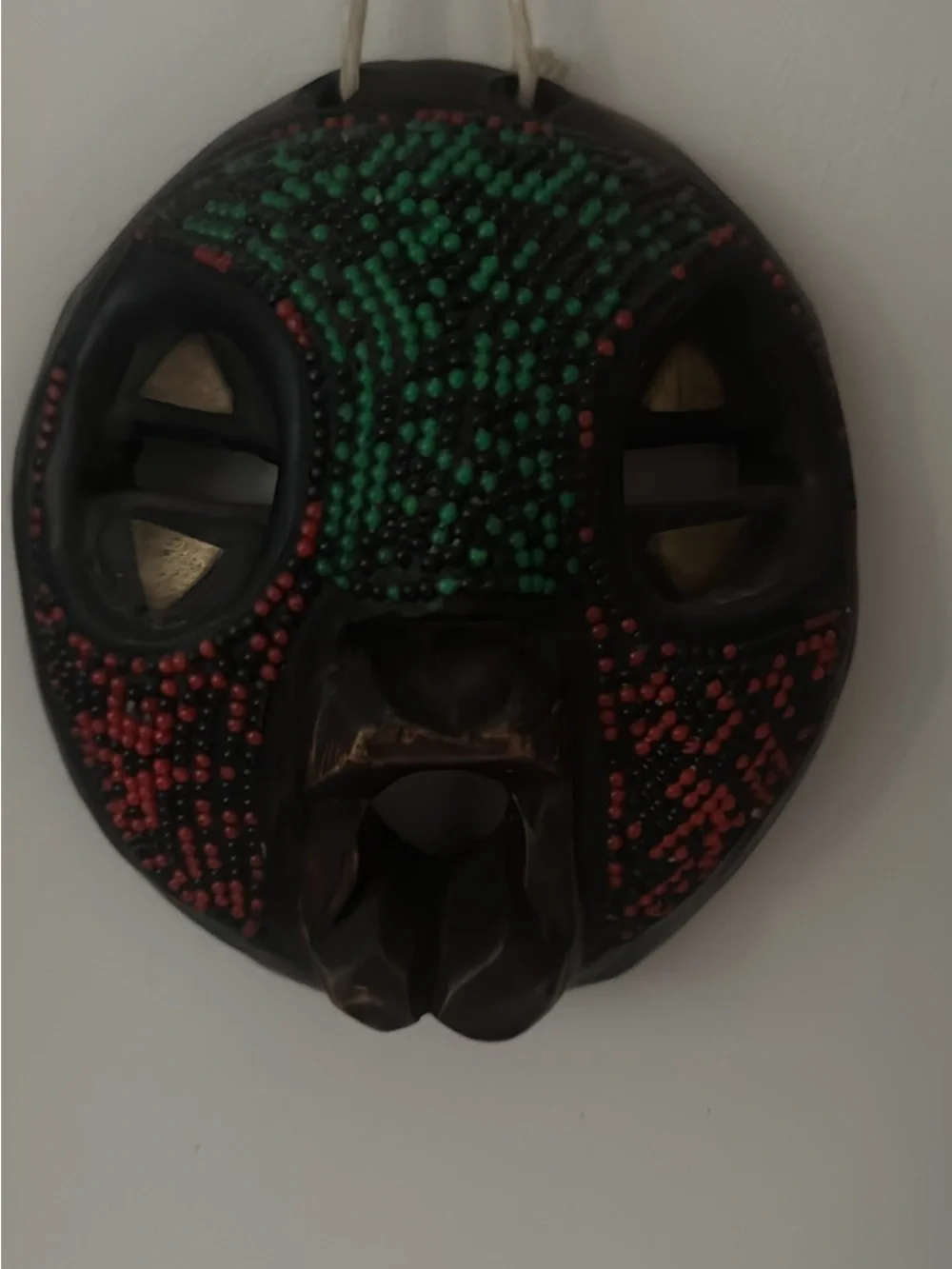 Decorative Tribal Wall Mask Set - Brown & Black